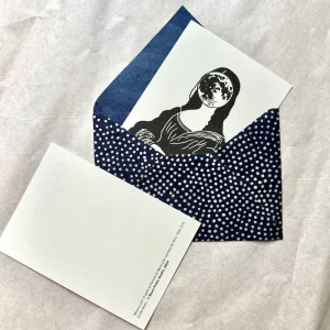 Carte postale format A6, "Moona Lisa"